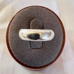 Sterling Silver 925 5.4mm Half Round Wedding Band Bright Finish Ring Size 7.25